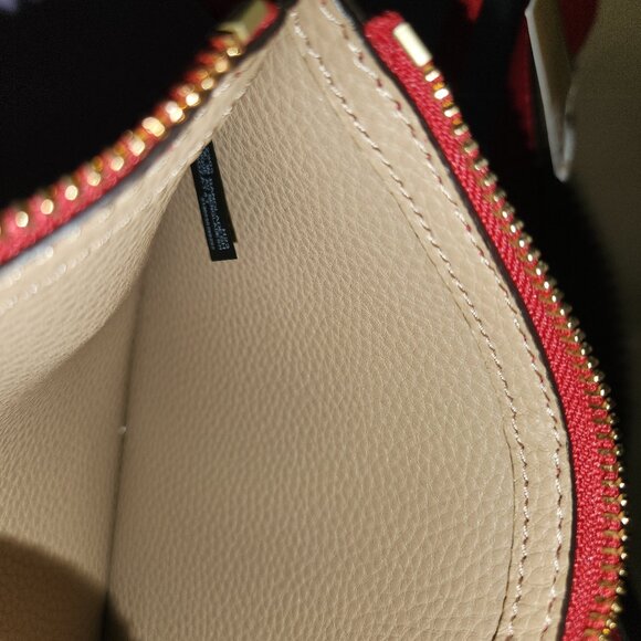 NWT Michael kors XL EW Eliza Crimson Reversible Textured Tote with Wrist-let - Picture 9 of 11